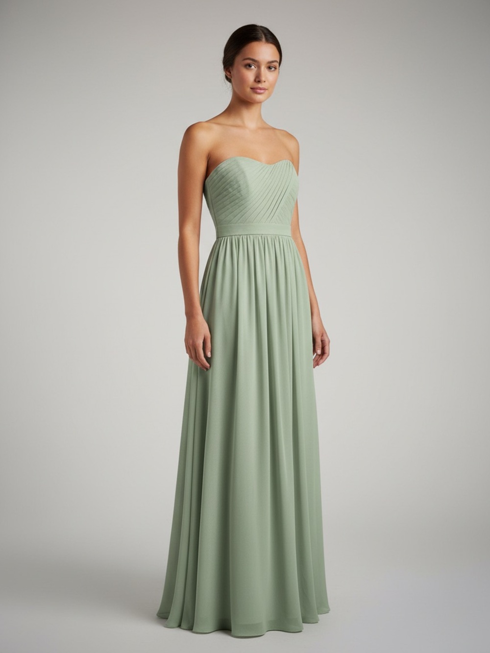 Babaroni NWT Dusty Sage or Mint Green Strapless Ball Gown Dress size S